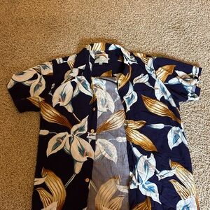 Vintage Paradise Found Hawaiian Shirt Size Small